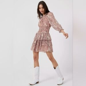 French Connection Women's Demetra Tiered Mini Dress NWT